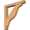 Ekena Millwork Funston Block Smooth Bracket w/ Offset Brace, Western Red Cedar, 5 1/2"W x 38"D x 38"H BKT0604X38X38FST05SWR - alternate 1